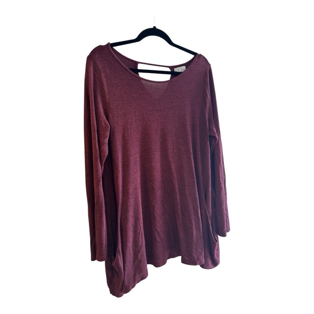 Burgundy Long Sleeve Tunic Top